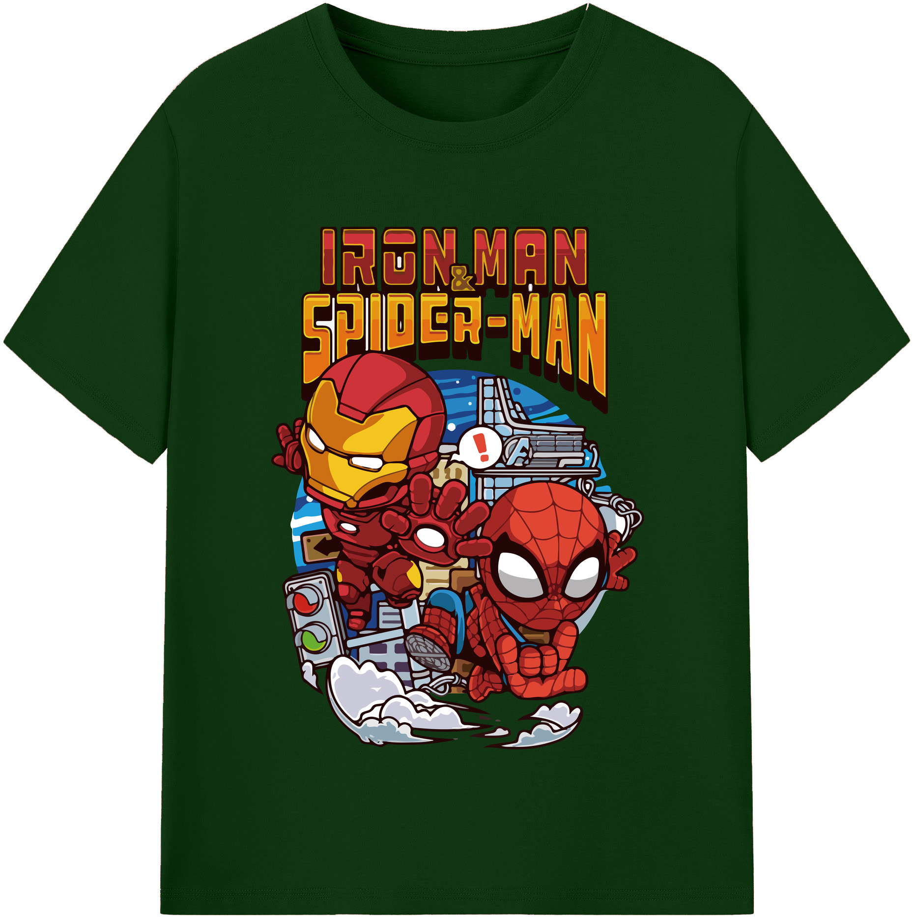 （画像用） アベンジャーズ The Avengers 綿100％半袖Tシャツ（フロントプリント）